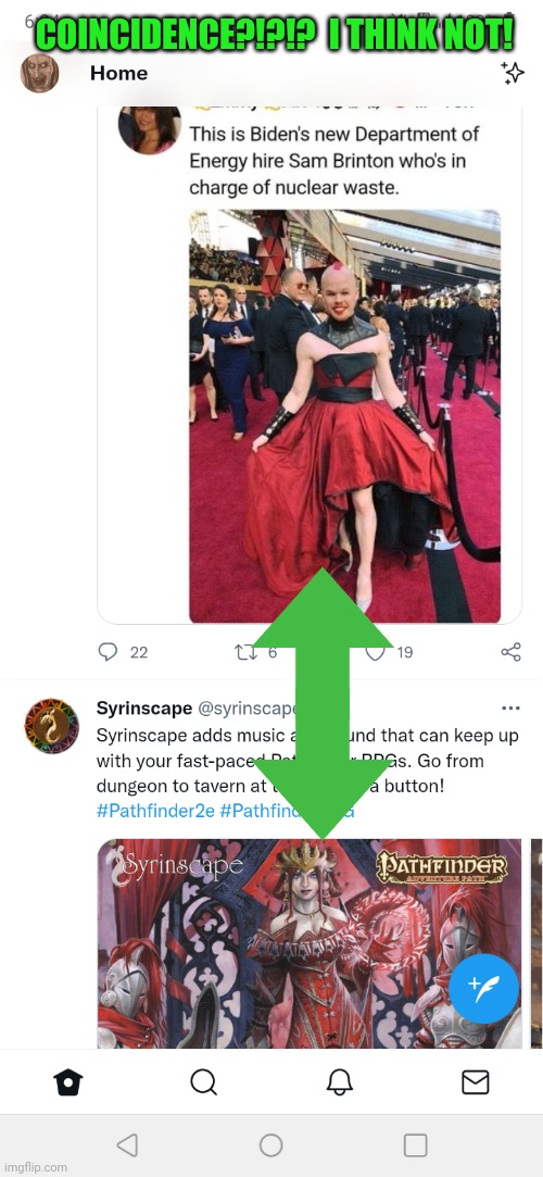 So this just happened in my Twitter feed | COINCIDENCE?!?!?  I THINK NOT! | image tagged in twitter | made w/ Imgflip meme maker