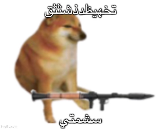 RPG Cheems | تخهيظدذشثثق سشمتي | image tagged in rpg cheems | made w/ Imgflip meme maker