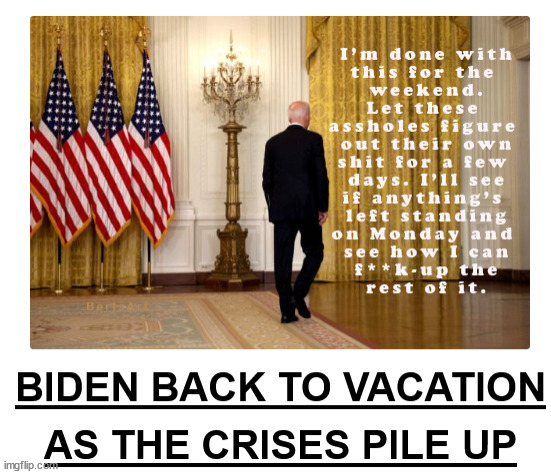 Biden's Summer Daze. | image tagged in memes,politics | made w/ Imgflip meme maker