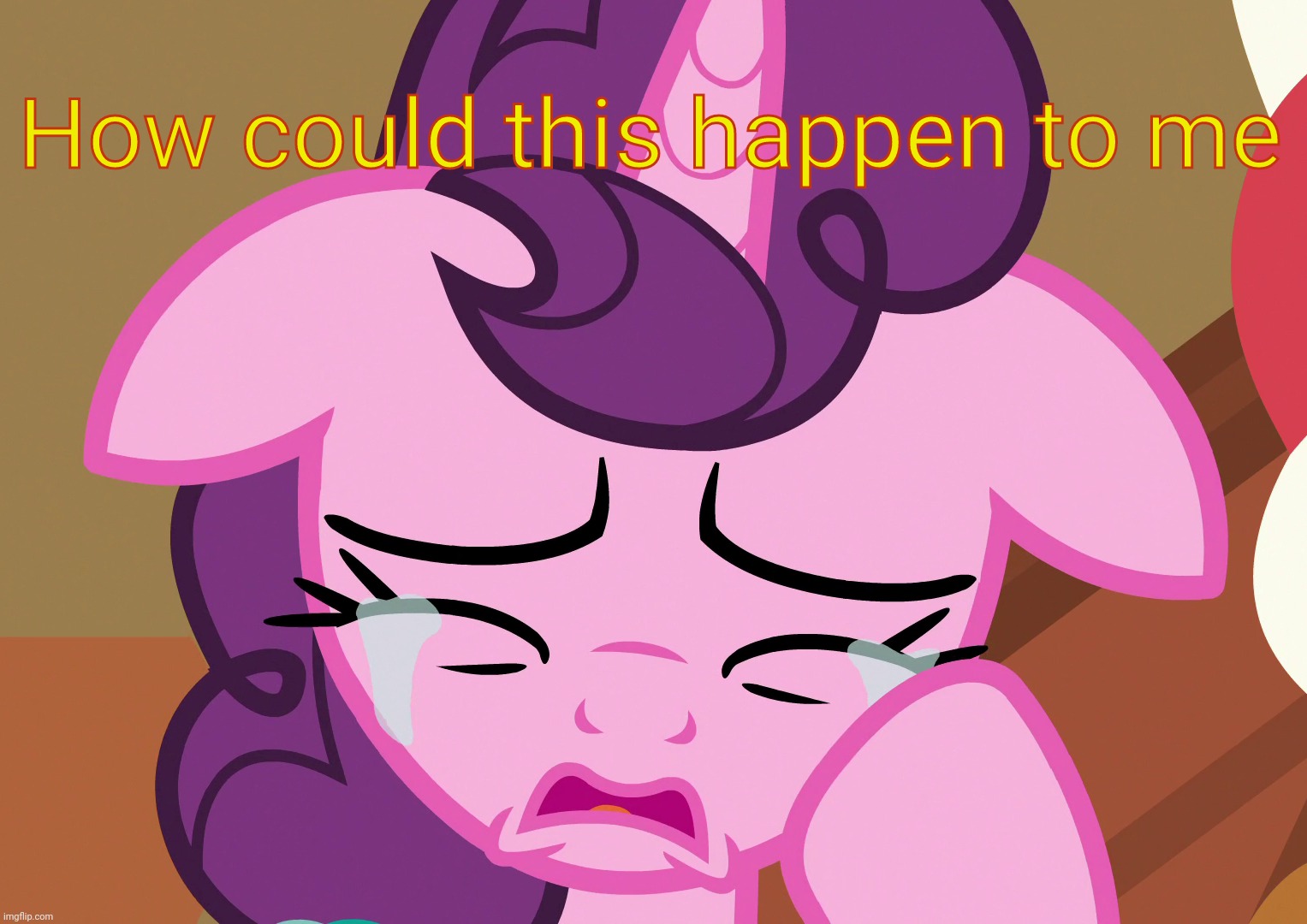 Heartbrokened Sugar Belle (MLP) | How could this happen to me | image tagged in heartbrokened sugar belle mlp | made w/ Imgflip meme maker