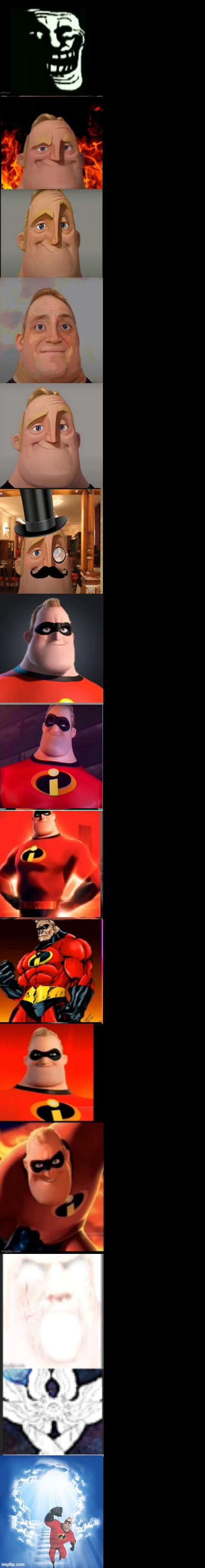 High Quality Mr incredible becoming Powerful(Strong 2nd version)/Hero Blank Meme Template