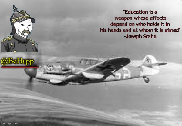 High Quality BeHapp's Messerschmitt temp Blank Meme Template