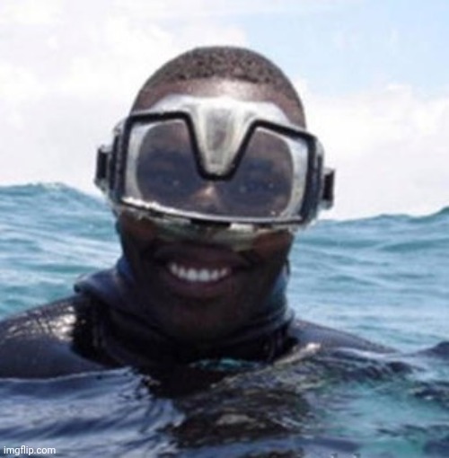 Black Scuba Diver | image tagged in black scuba diver | made w/ Imgflip meme maker