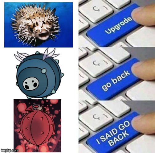 blowfish be like | image tagged in i said go back | made w/ Imgflip meme maker