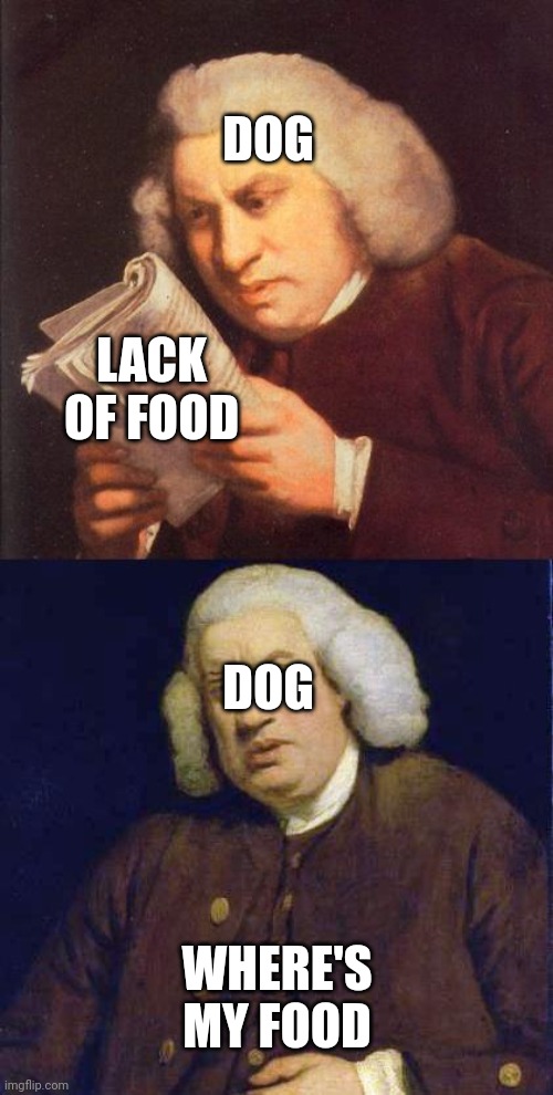Dafuq did I just read | LACK OF FOOD WHERE'S MY FOOD DOG DOG | image tagged in dafuq did i just read | made w/ Imgflip meme maker