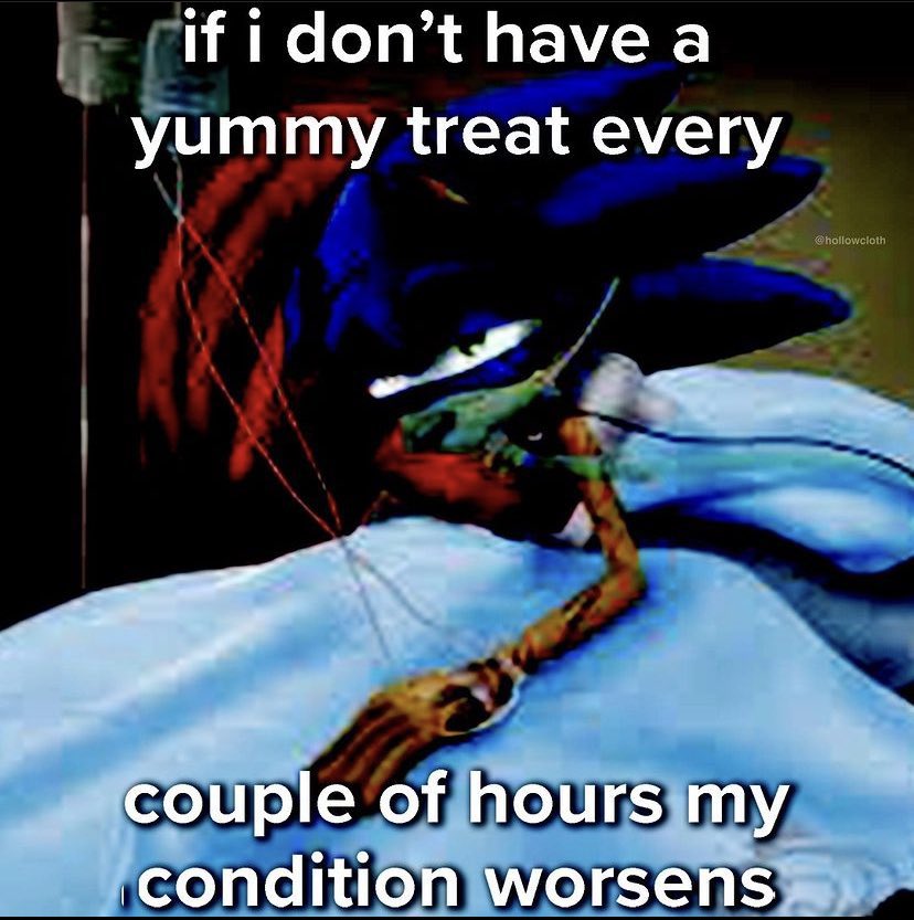 If I don't x every couple of hours my condition worsens Blank Meme Template
