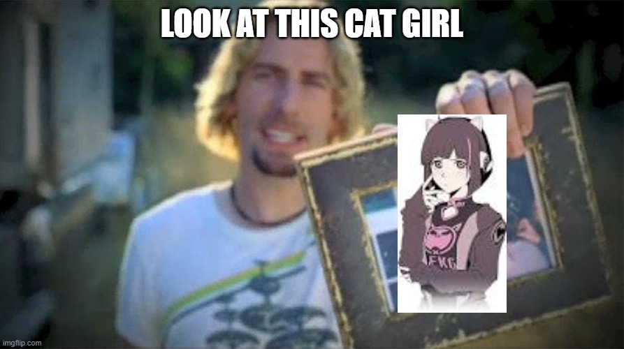 Seriously, look at her | LOOK AT THIS CAT GIRL | image tagged in look at this photograph,cytus | made w/ Imgflip meme maker
