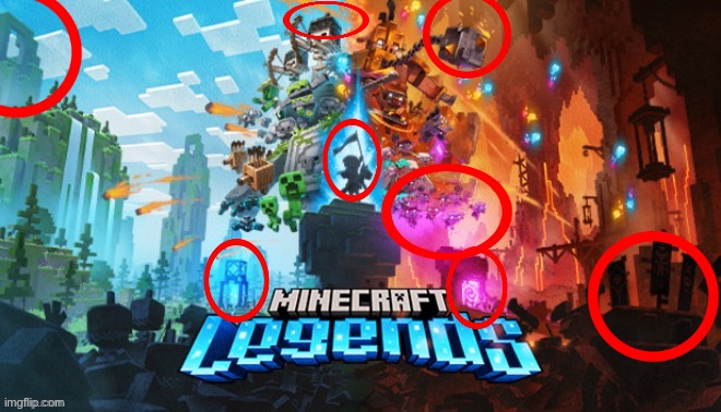 secrets in the mc legends banner (not all) | image tagged in x legends | made w/ Imgflip meme maker