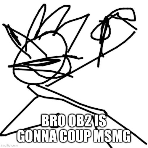 Blank Transparent Square Meme | BRO OB2 IS GONNA COUP MSMG | image tagged in memes,blank transparent square | made w/ Imgflip meme maker