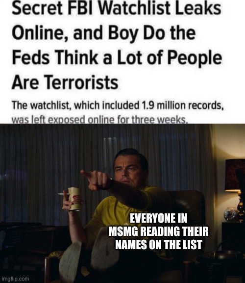 EVERYONE IN MSMG READING THEIR NAMES ON THE LIST | image tagged in man pointing at tv | made w/ Imgflip meme maker