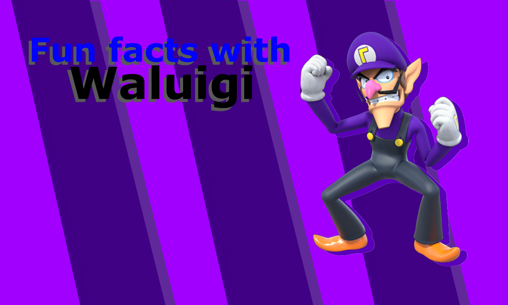 High Quality Fun Facts with Waluigi Blank Meme Template