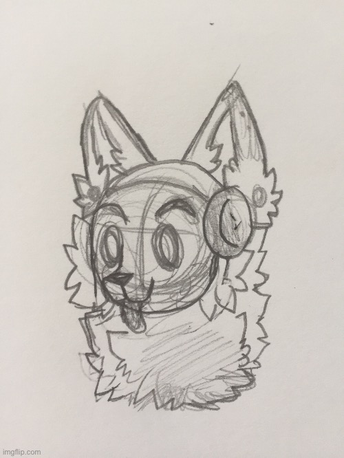 A sketch I’m working on (ignore Random pencil marks) | image tagged in furry,art,sketch | made w/ Imgflip meme maker