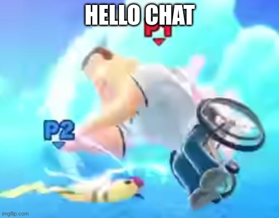 joe vs pikachu | HELLO CHAT | image tagged in joe vs pikachu | made w/ Imgflip meme maker