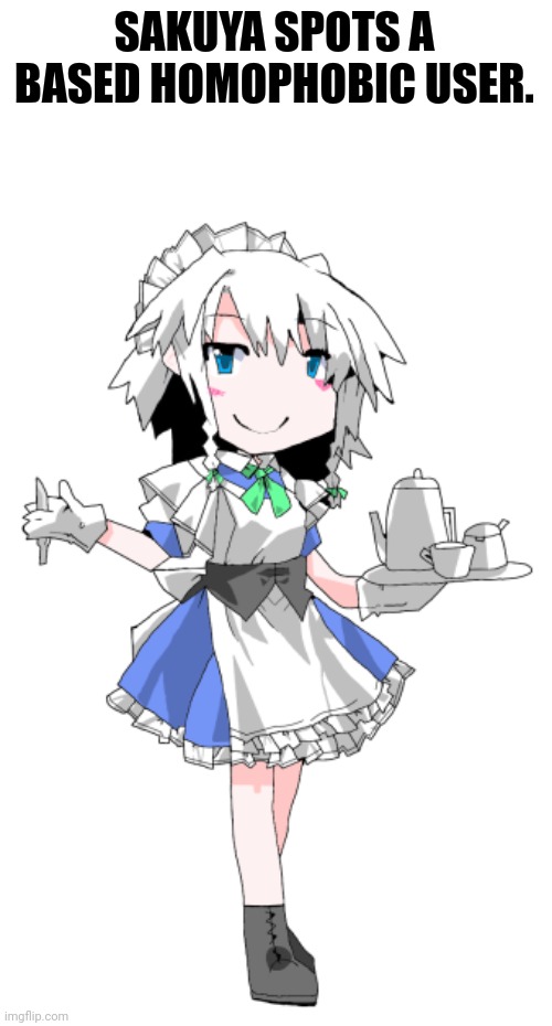 SAKUYA SPOTS A BASED HOMOPHOBIC USER. | made w/ Imgflip meme maker