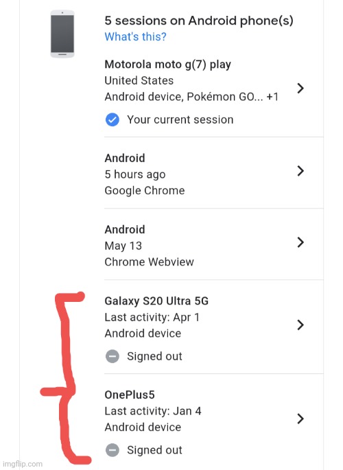Help! Neither of the bottom two devices are mine or anyone in my family, they all have the same model as me or apple phones! | made w/ Imgflip meme maker