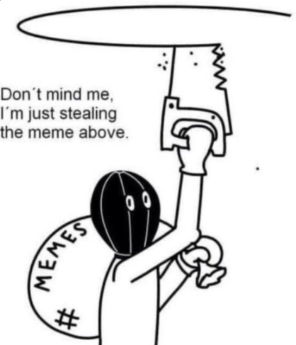 stealing the meme Blank Meme Template