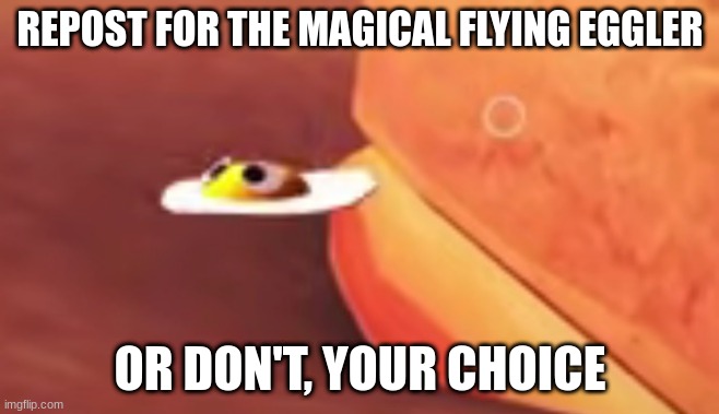 eggler my beloved | REPOST FOR THE MAGICAL FLYING EGGLER; OR DON'T, YOUR CHOICE | made w/ Imgflip meme maker
