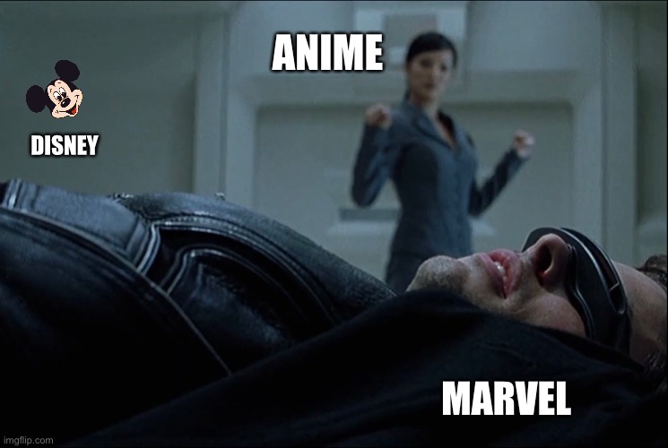 And the winner goes to… | ANIME; DISNEY; MARVEL | image tagged in anime,marvel,disney,memes | made w/ Imgflip meme maker