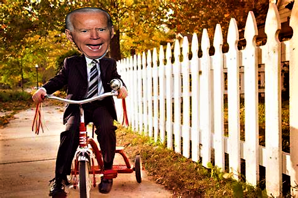 High Quality Biden on tricycle Blank Meme Template