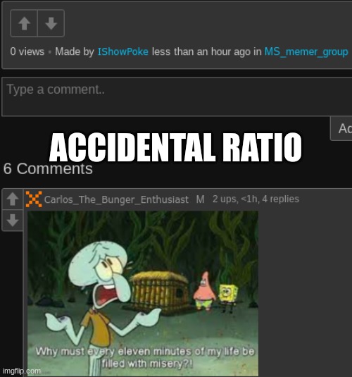 ACCIDENTAL RATIO | made w/ Imgflip meme maker