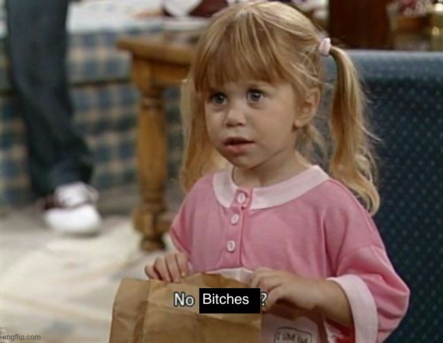Michelle Tanner with No Bitches |  Bitches | image tagged in memes,no bitches,full house,michelle tanner | made w/ Imgflip meme maker