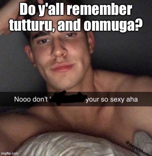no don’t kill yourself | Do y'all remember tutturu, and onmuga? | image tagged in no don t kill yourself | made w/ Imgflip meme maker