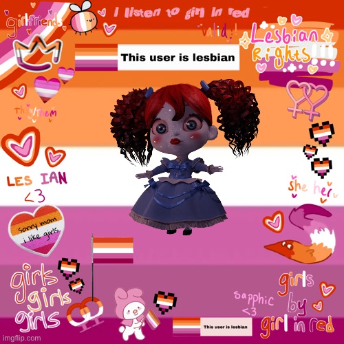 I’m a Lesbian Poppy Playtime fan | image tagged in lesbian template | made w/ Imgflip meme maker