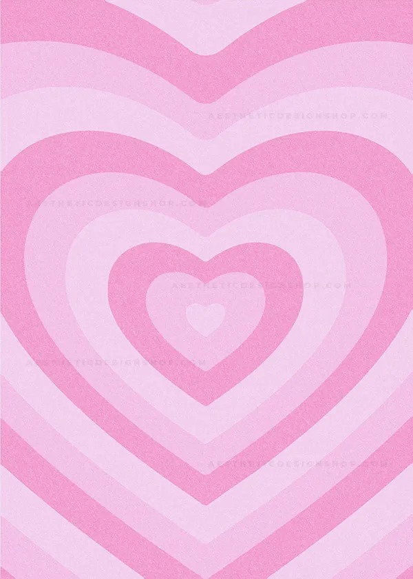 High Quality Pink heart aesthetic Blank Meme Template