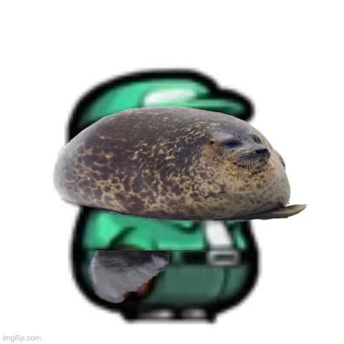 my dads favourite spelunky character as a seal (fathers day thing) | image tagged in spelunky,seal,chonky | made w/ Imgflip meme maker