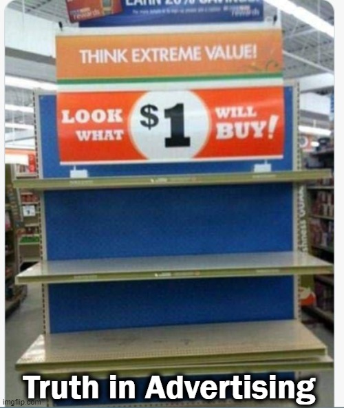 A dollar doesn't buy much these days . . . | Truth in Advertising | image tagged in fun,dollar store,empty,inflation,lol,empty tree | made w/ Imgflip meme maker