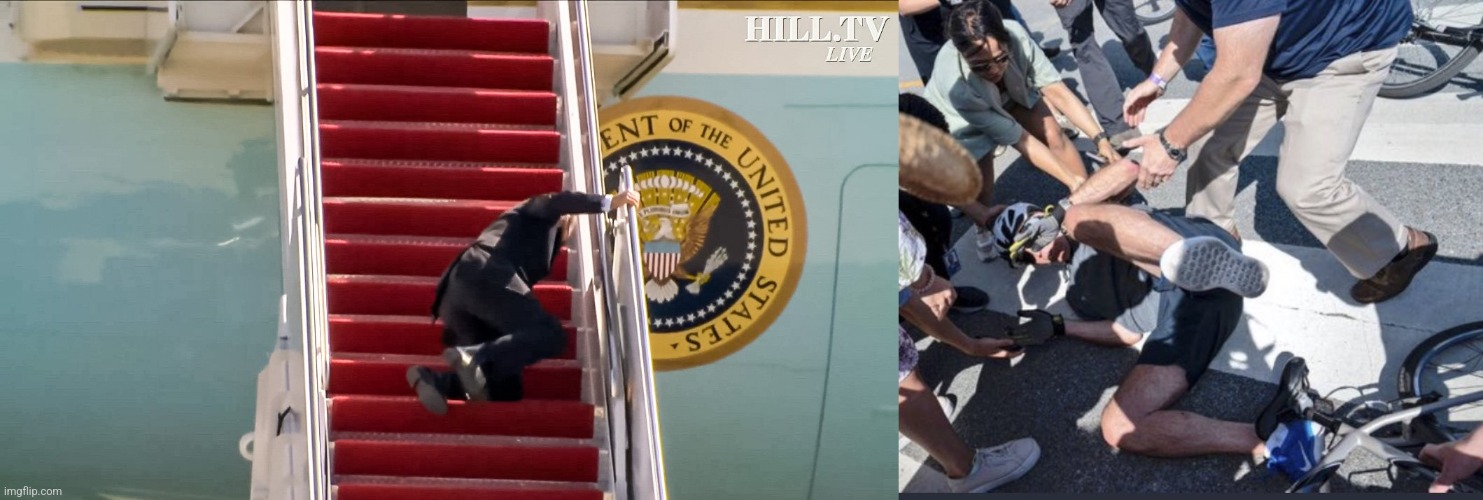 image tagged in biden falls down stairs | made w/ Imgflip meme maker