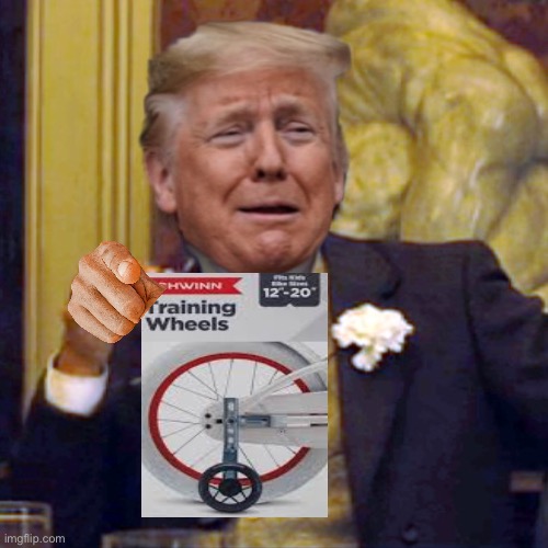Running the country is as easy as riding a bike | image tagged in laughing leo trump,politics lol,memes | made w/ Imgflip meme maker