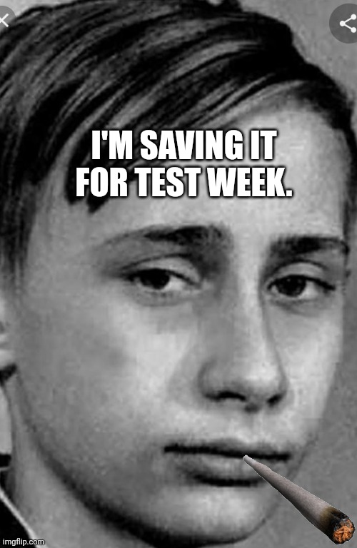 Vlad | I'M SAVING IT FOR TEST WEEK. | image tagged in vlad | made w/ Imgflip meme maker