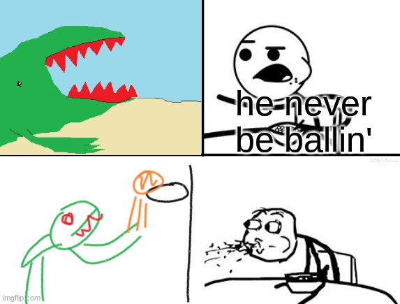 SCP-682-J | he never be ballin' | image tagged in scp,memes,funny,basketball | made w/ Imgflip meme maker