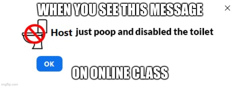 Zoom meeting in nutshell | WHEN YOU SEE THIS MESSAGE; ON ONLINE CLASS | image tagged in memes,online school,zoom | made w/ Imgflip meme maker