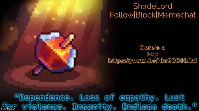 ShadeLord Announcement Template - Nutcracker | Here's a bop
https://youtu.be/hbr2DR0h0zI | image tagged in shadelord announcement template - nutcracker | made w/ Imgflip meme maker