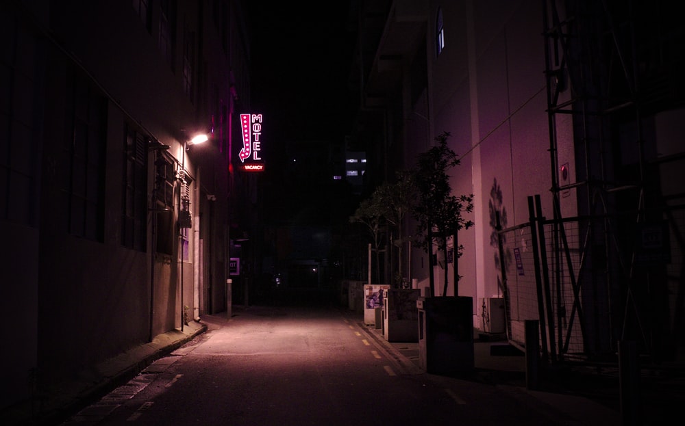 Alleyway at night Blank Meme Template