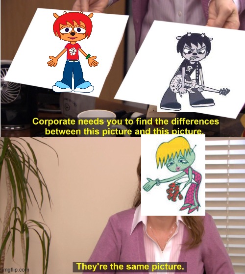 they're basically the same but rammy is evil | image tagged in memes,they're the same picture,um jammer lammy | made w/ Imgflip meme maker