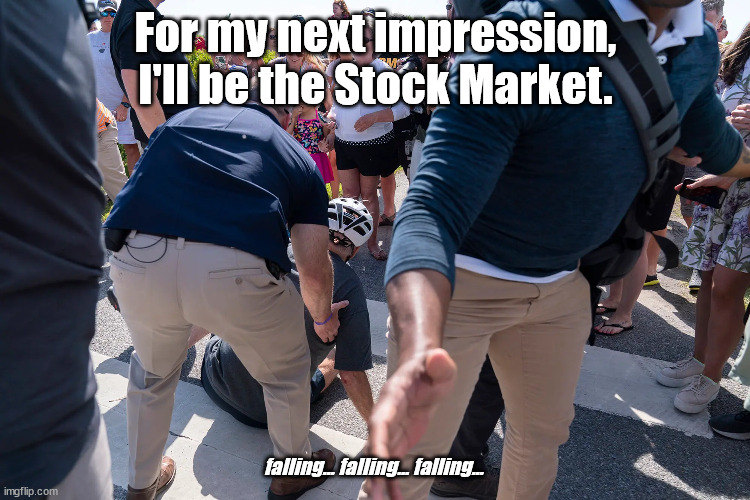 falling.. falling.. falling... |  For my next impression, I'll be the Stock Market. falling... falling... falling... | image tagged in stocks,dementia joe | made w/ Imgflip meme maker