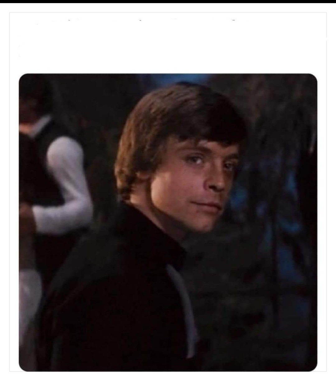 Luke Skywalker look back Blank Meme Template