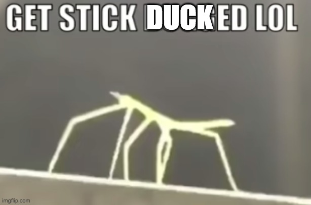 Stick duck | DUCK | image tagged in stickbug meme,movie,demotivationals,duck,memes | made w/ Imgflip meme maker