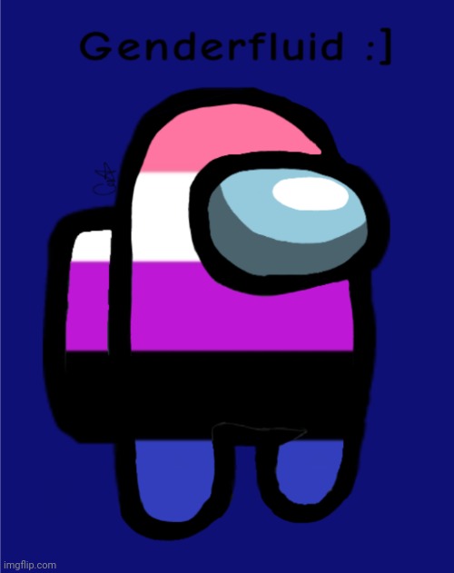 Genderfluid Amogus ? | image tagged in genderfluid,among us | made w/ Imgflip meme maker