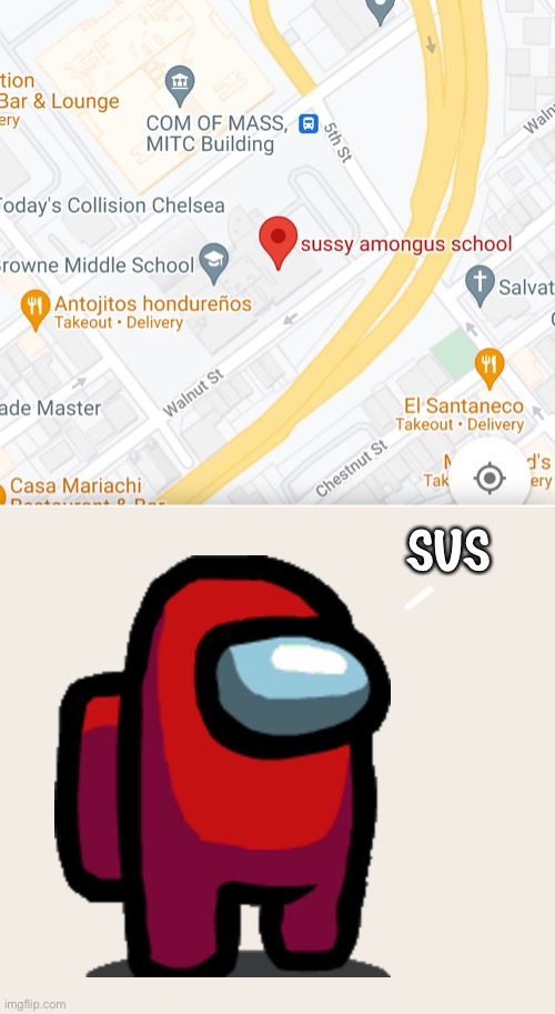 sus amogus school : r/GoogleMaps