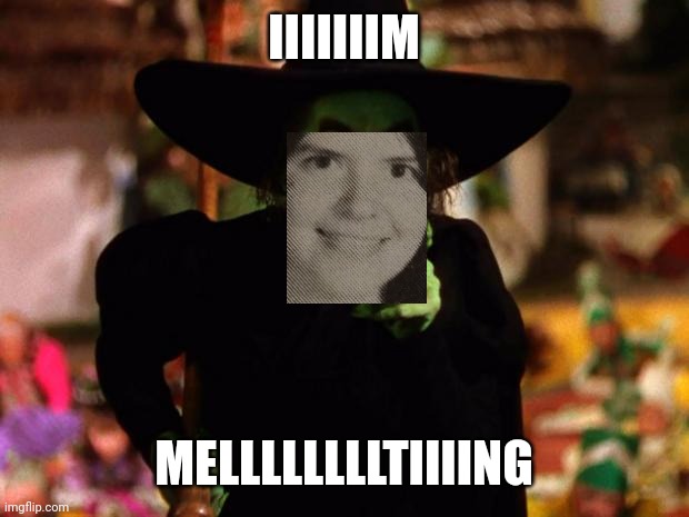 wicked witch  |  IIIIIIIM; MELLLLLLLLTIIIING | image tagged in wicked witch | made w/ Imgflip meme maker