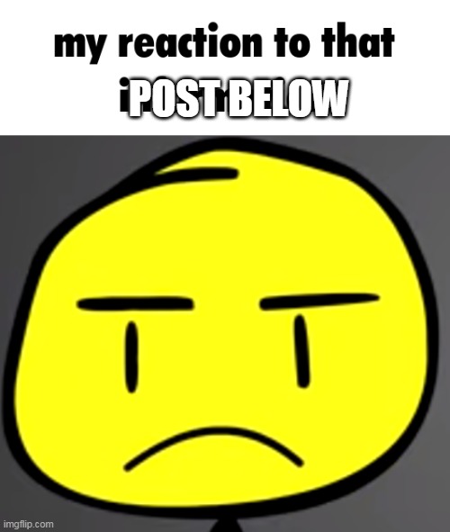 My reaction to that information | POST BELOW | image tagged in my reaction to that information | made w/ Imgflip meme maker