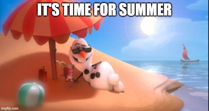 SUMMER | IT'S TIME FOR SUMMER | image tagged in summer | made w/ Imgflip meme maker