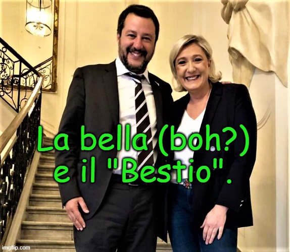 La bella (boh?)
e il "Bestio". | made w/ Imgflip meme maker