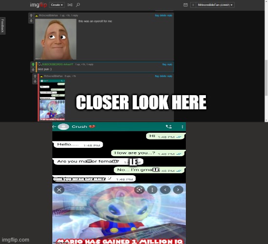 sorry if it was blurry | CLOSER LOOK HERE; LE | made w/ Imgflip meme maker