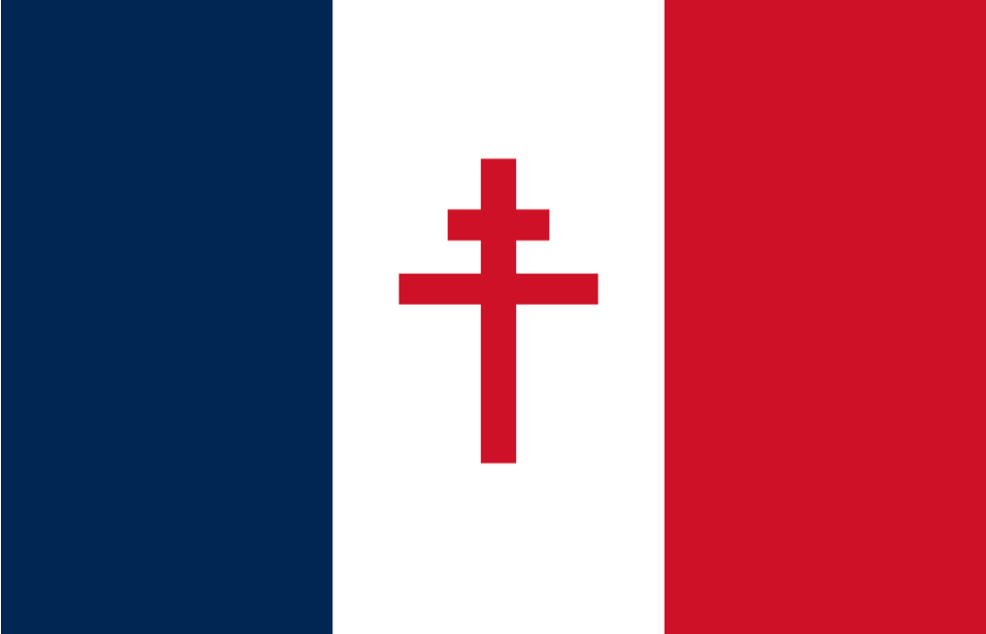 High Quality Flag of Free France Blank Meme Template