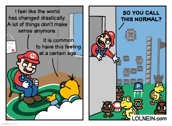 Crazy world | image tagged in super mario,world,super mario bros,comics,comics/cartoons,comic | made w/ Imgflip meme maker